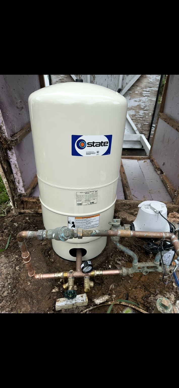 Pressure tank & copper connections